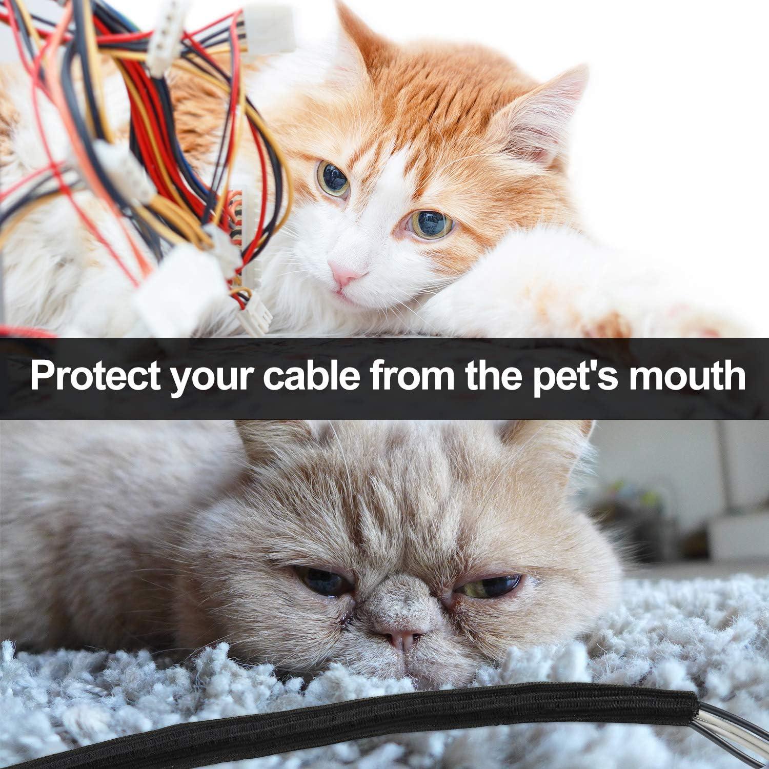 Protector de Cable Manga Dividida Boao 3 Piezas Negro 3m