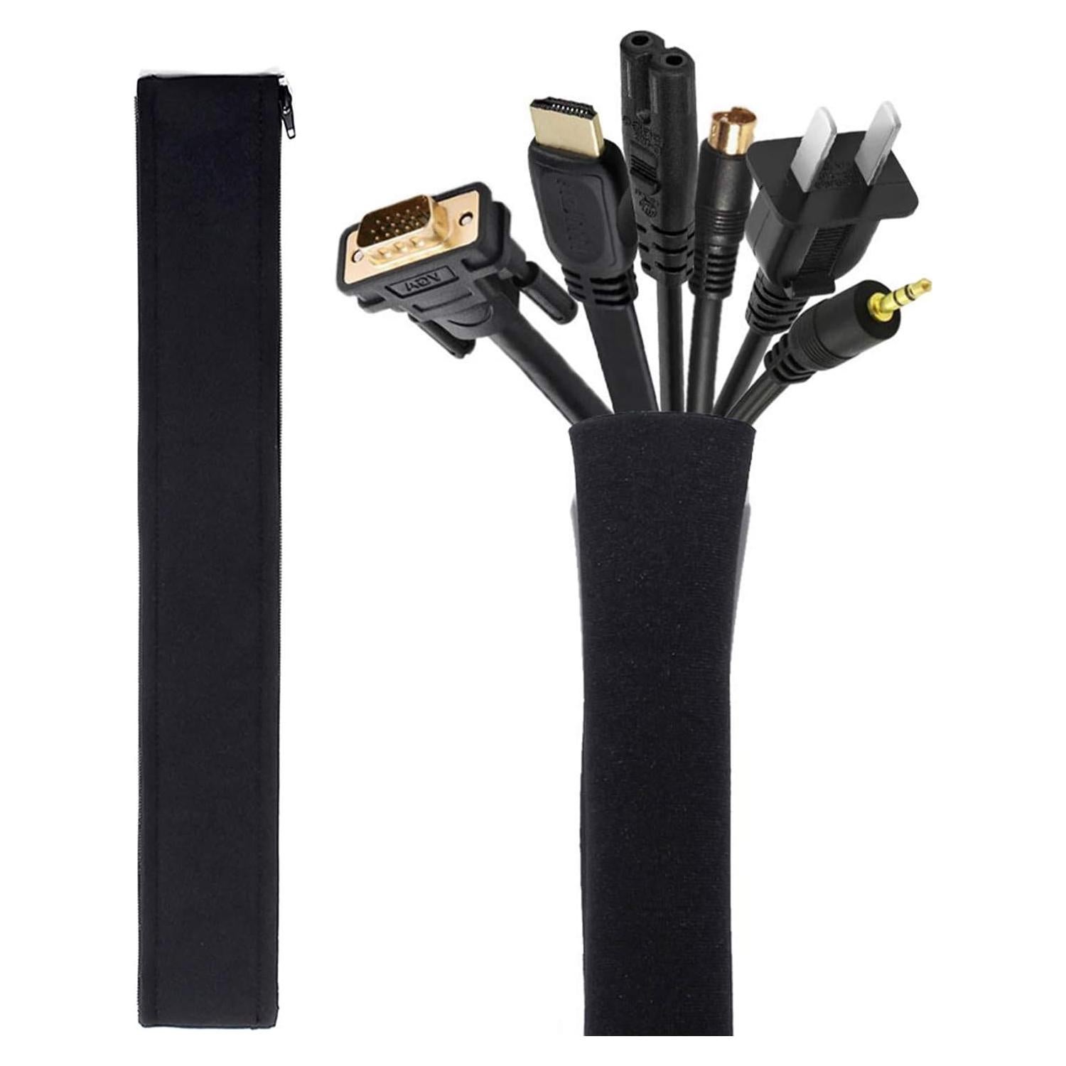 Manga de Gestión de Cables JOTO 40" (101.6 cm) - 2 Piezas Negro