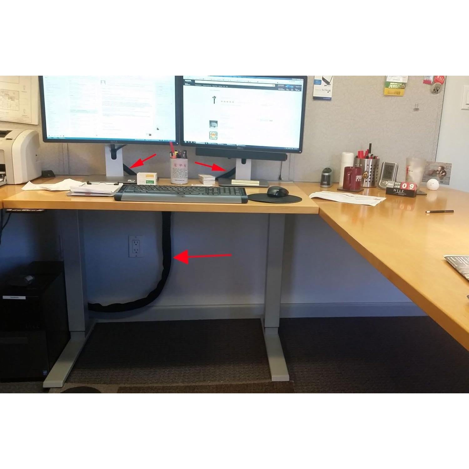 Manga de Gestión de Cables JOTO 40" (101.6 cm) - 2 Piezas Negro