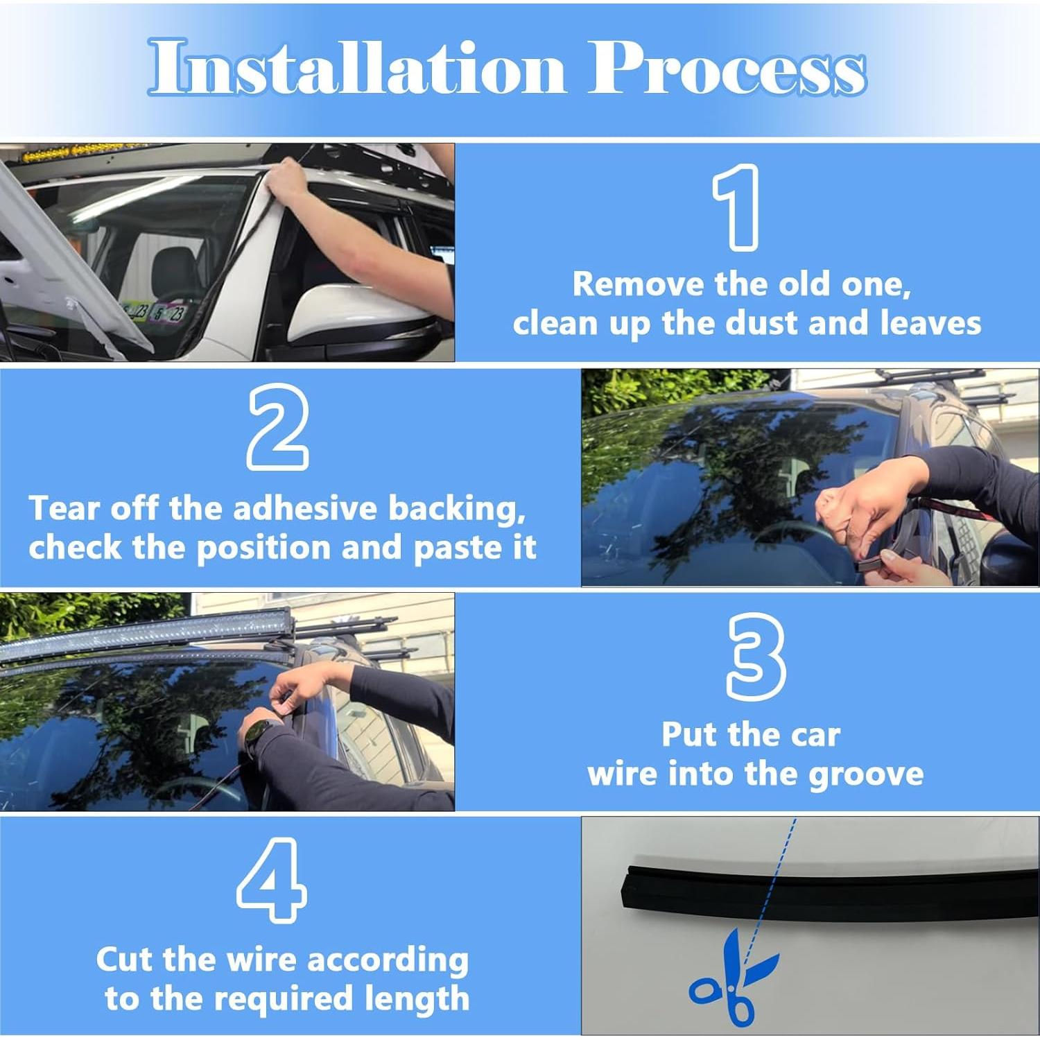 Cubierta de Cable de Coche Luojiedejinbiao 2m Autoadhesiva Negra