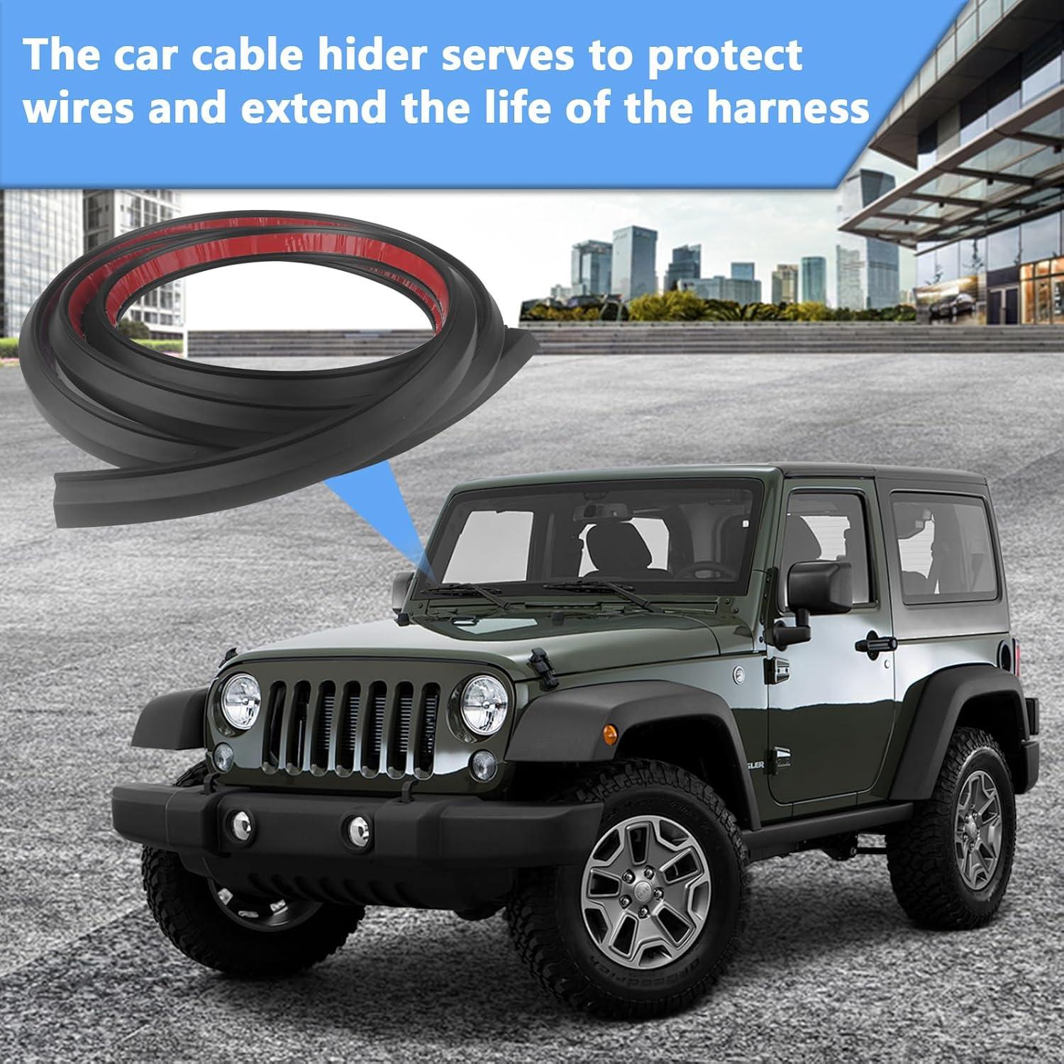 Cubierta de Cable de Coche Luojiedejinbiao 2m Autoadhesiva Negra