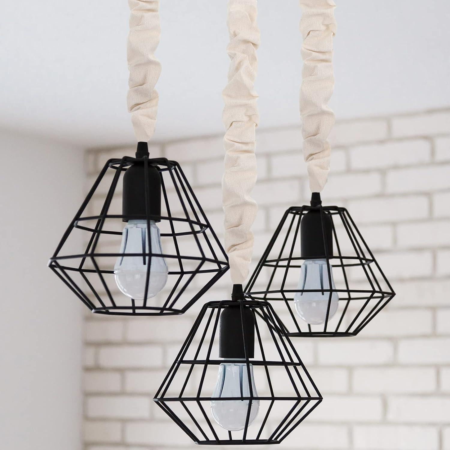 Funda de Cable de Tela Queekay 4 Pcs 1.2m y 1.8m Marrón