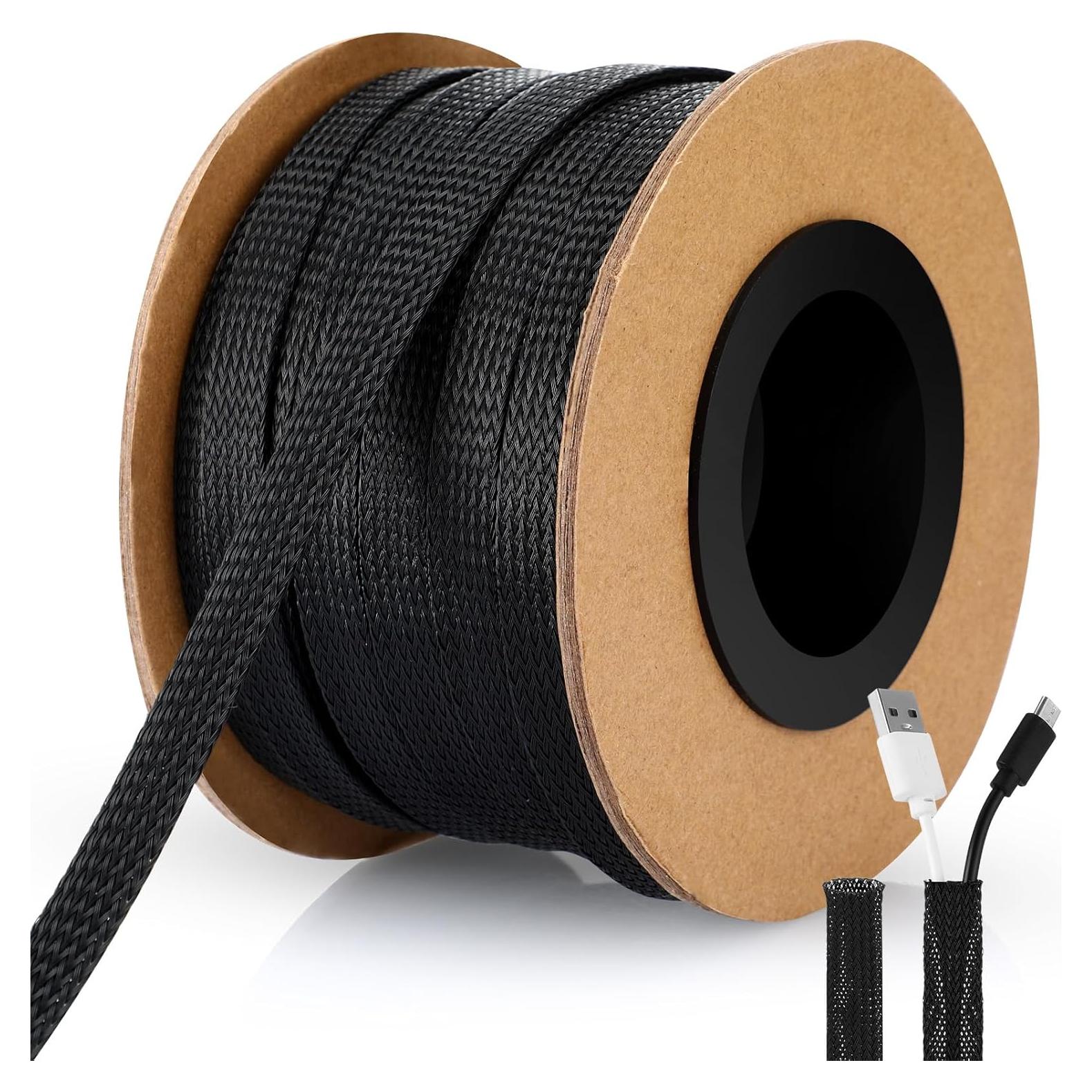 Manguera Trenzada Pangda 91.44m 1.27cm Negro para Cables