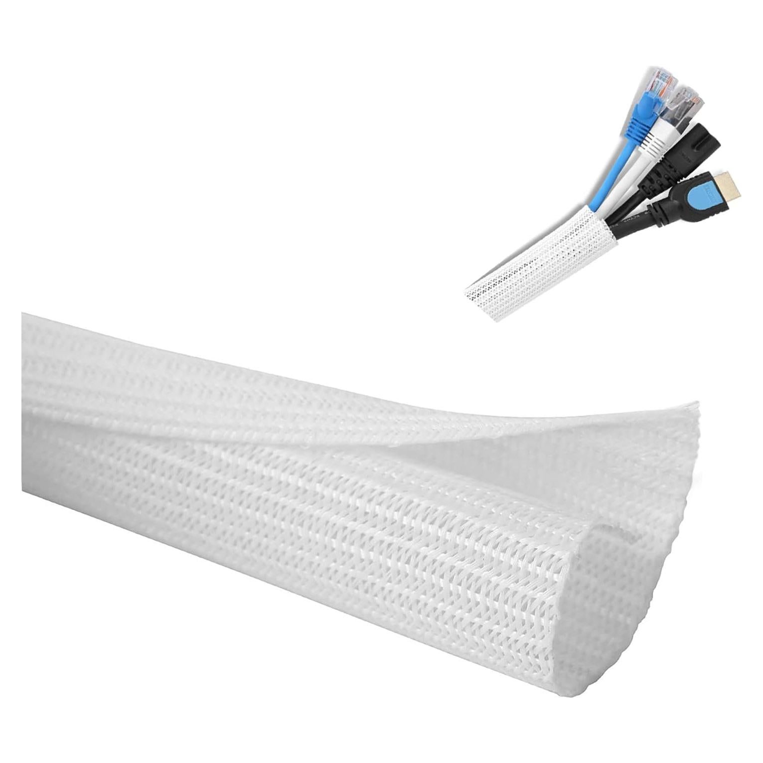 Manga de Gestión de Cables Hibucuo 3.05m Negro 1.27cm