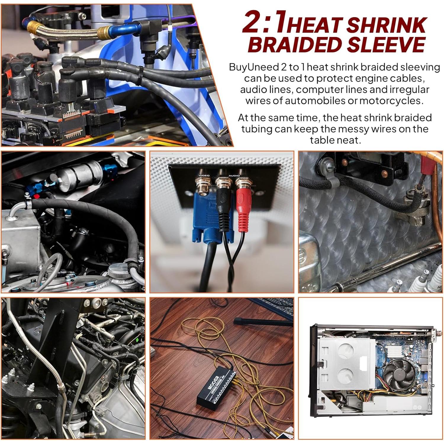 Manga Trenzada Termoretráctil BuyUneed 3/8" x 4m Resistente