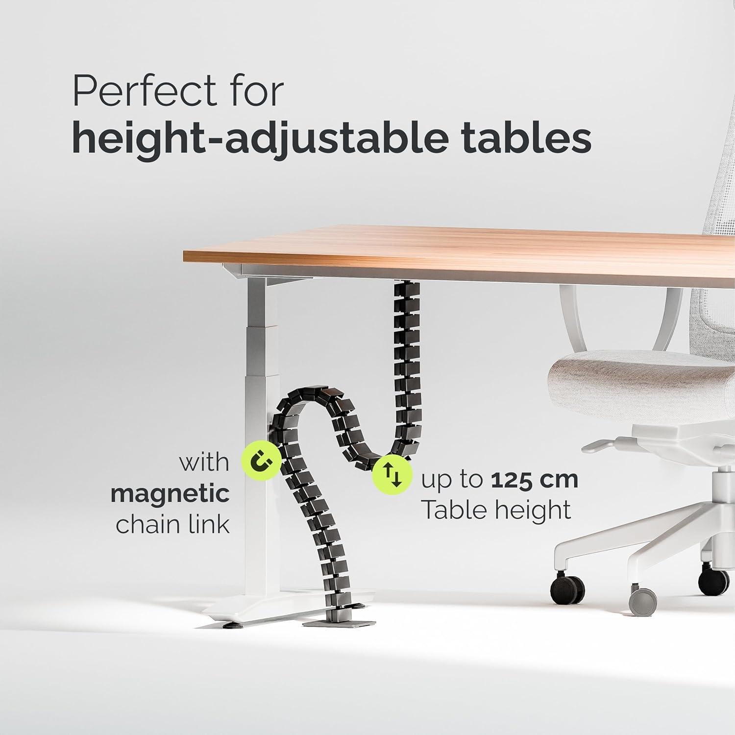 Organizador de Cables VALU 125 cm - Base de Acero y Magnético