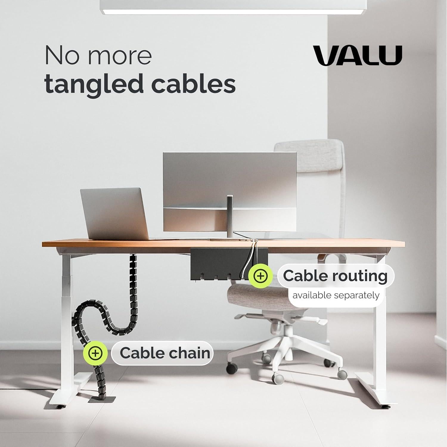 Organizador de Cables VALU 125 cm - Base de Acero y Magnético