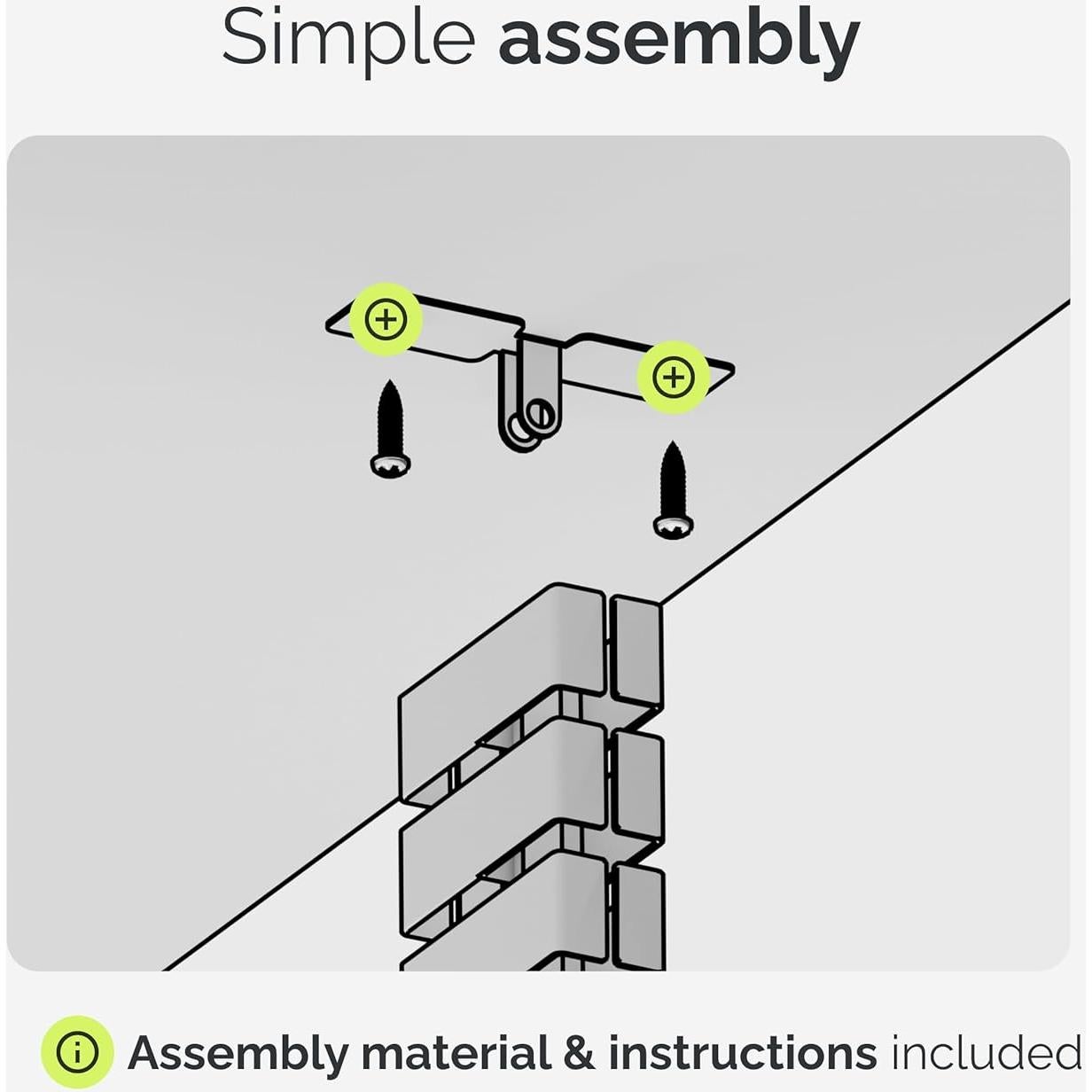 Organizador de Cables VALU 125 cm - Base de Acero y Magnético