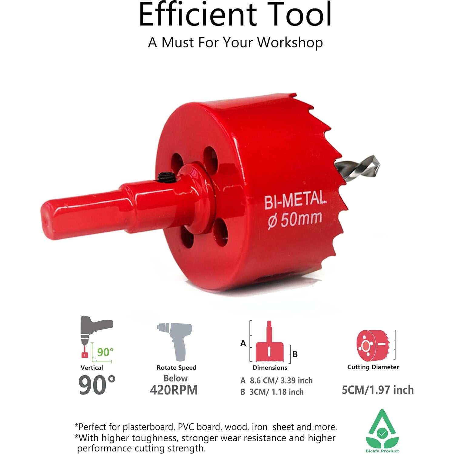 Kit de Grommets para Escritorio Bicafa 50mm + Sierra de Agujeros
