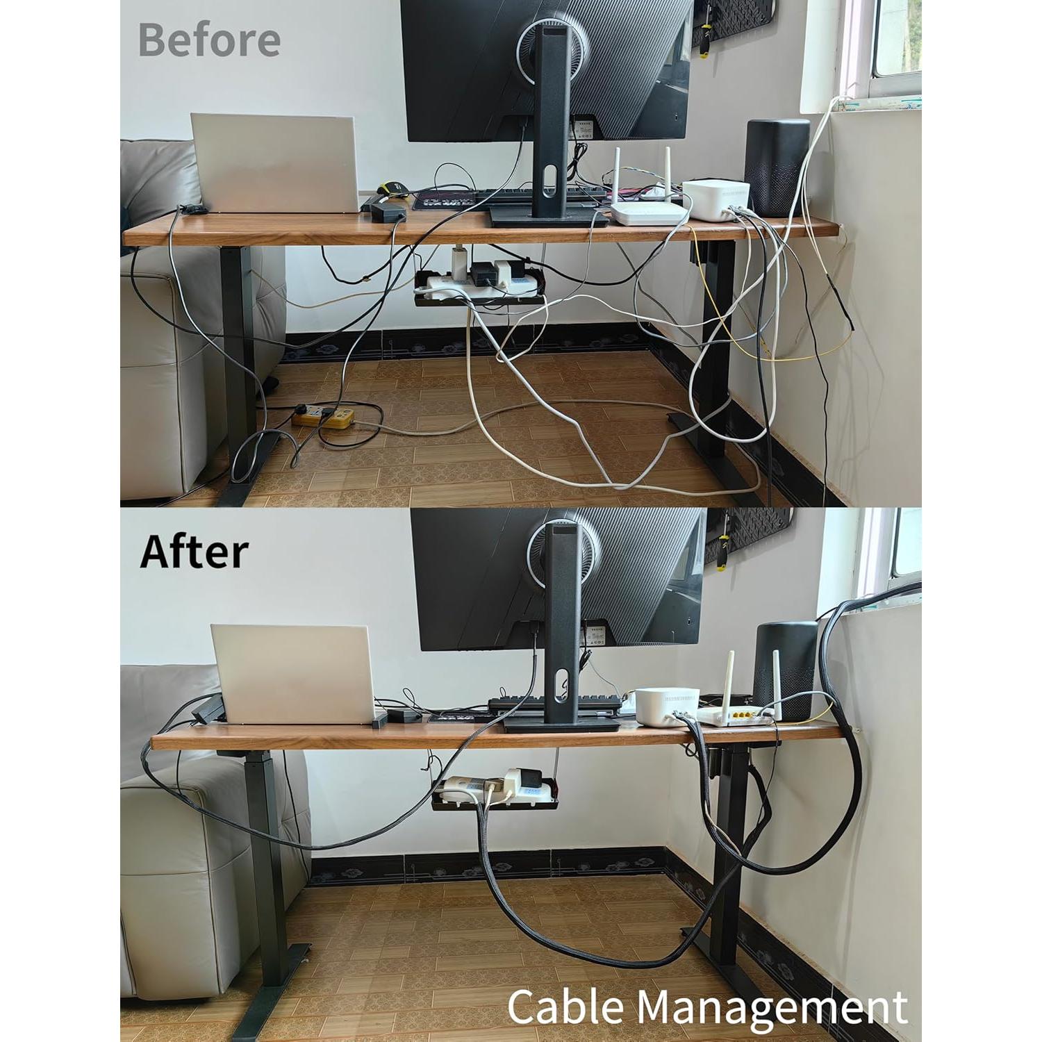 Manga Dividida ZEMAN 19mm x 3m para Gestión de Cables - Negro