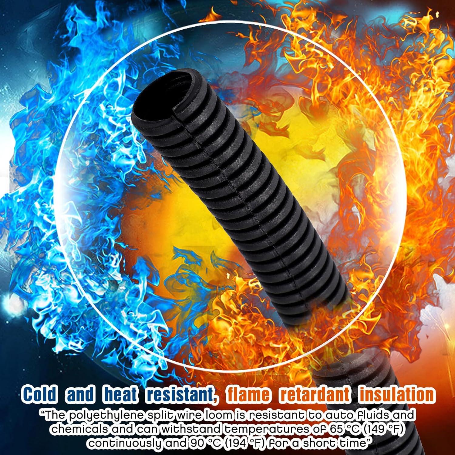 Tubo de Loom de Cable Dividido Sasylvia 3 Piezas 25 pies