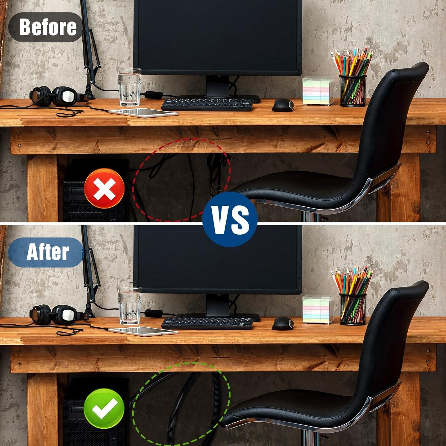 Tubo de Loom de Cable Dividido Sasylvia 3 Piezas 25 pies