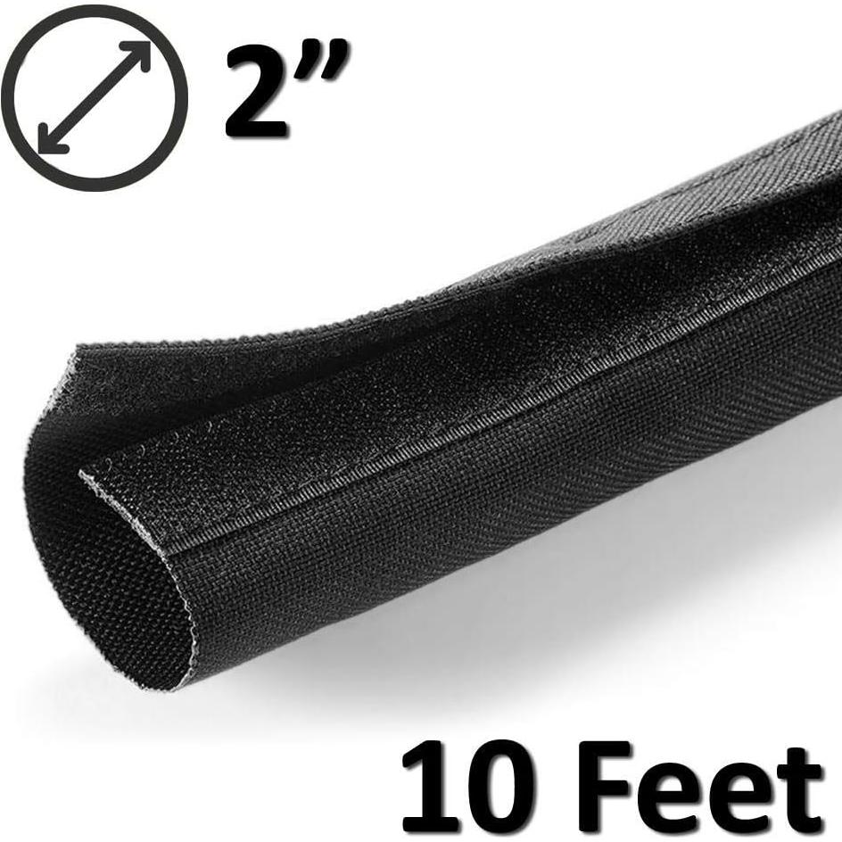 Manga de Nylon Electriduct 5.08 cm con Velcro 3.05 m Negro