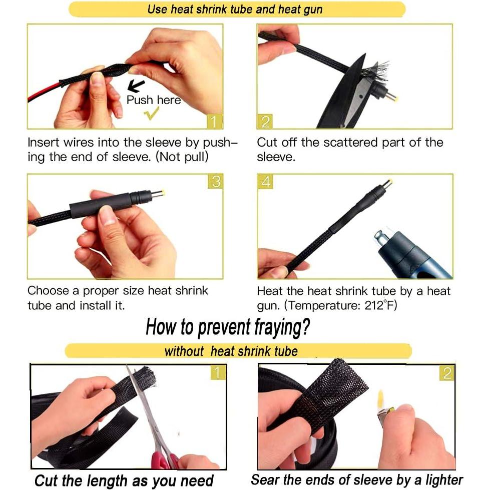 Manga de Cable Negra PET 35mm x 30.48m Wang-Data