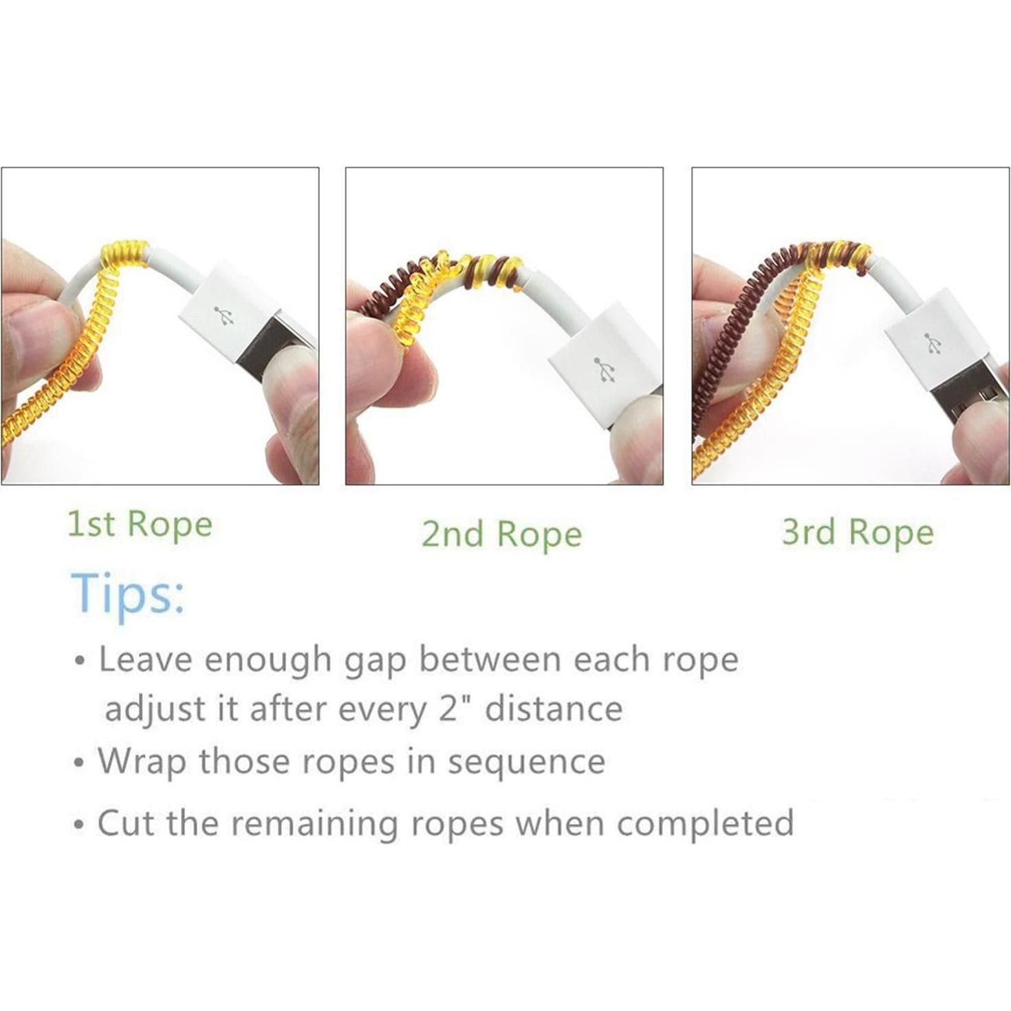 Protector de Cable Rancco 8 Pcs 120cm Multicolor para Mascotas