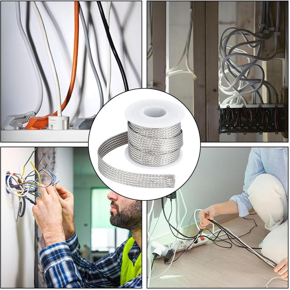Manga de Cable Trenzado Expandible UNICRAFTALE 4m 12mm Acero Inoxidable