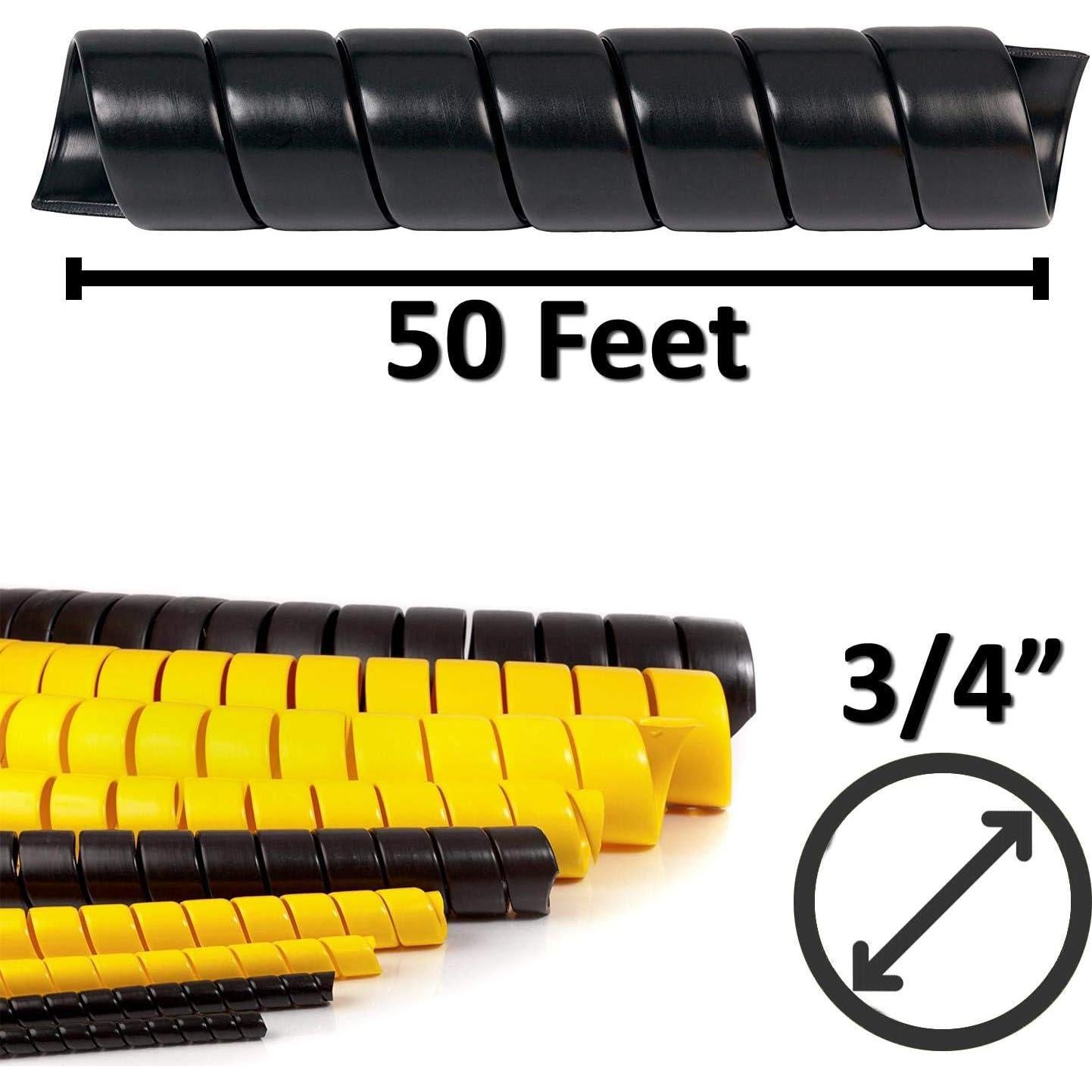 Envoltura Espiral Pesada Electriduct 50 Pies HDPE Negro