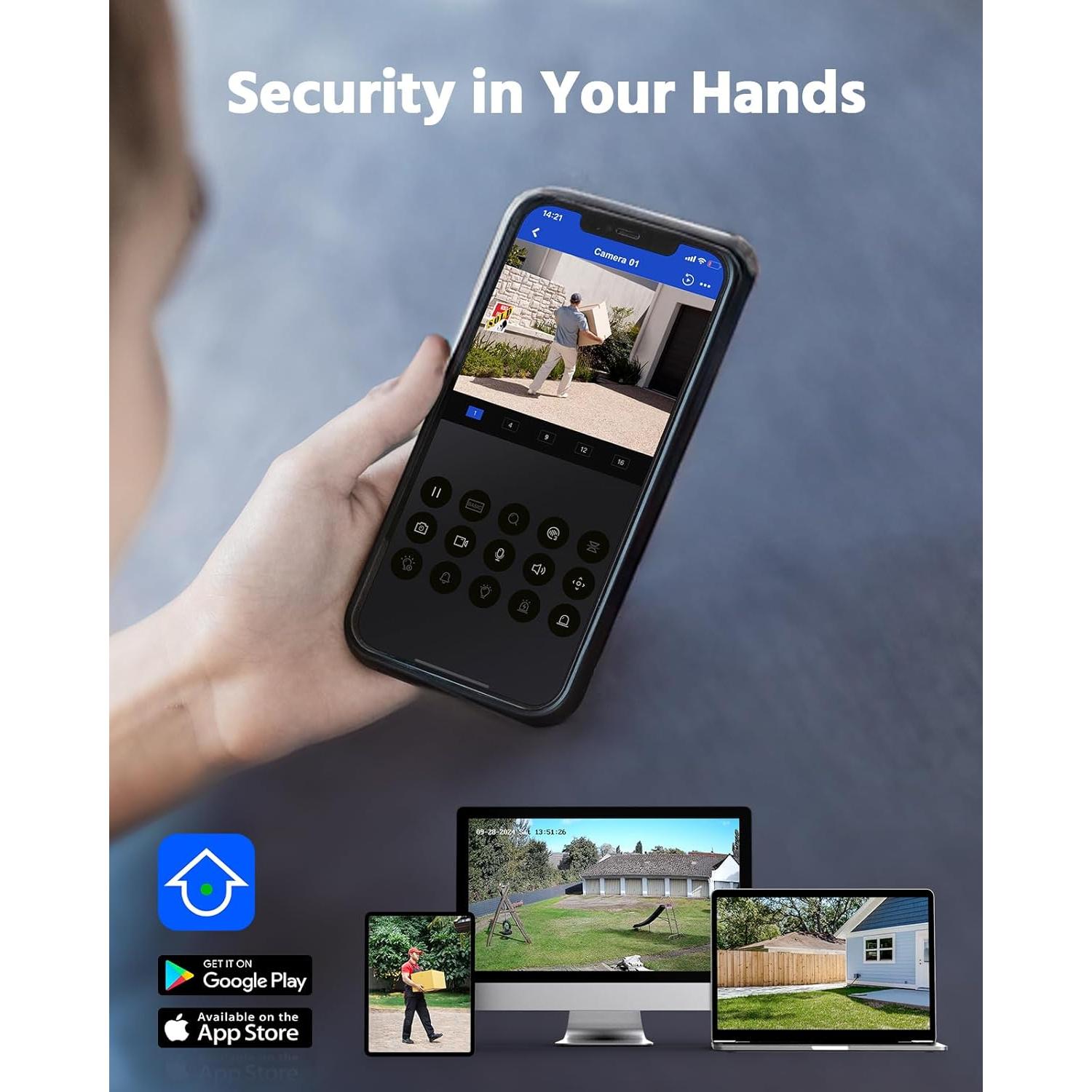 Sistema de Cámara de Seguridad ANNKE 8CH 1080P con DVR 1TB