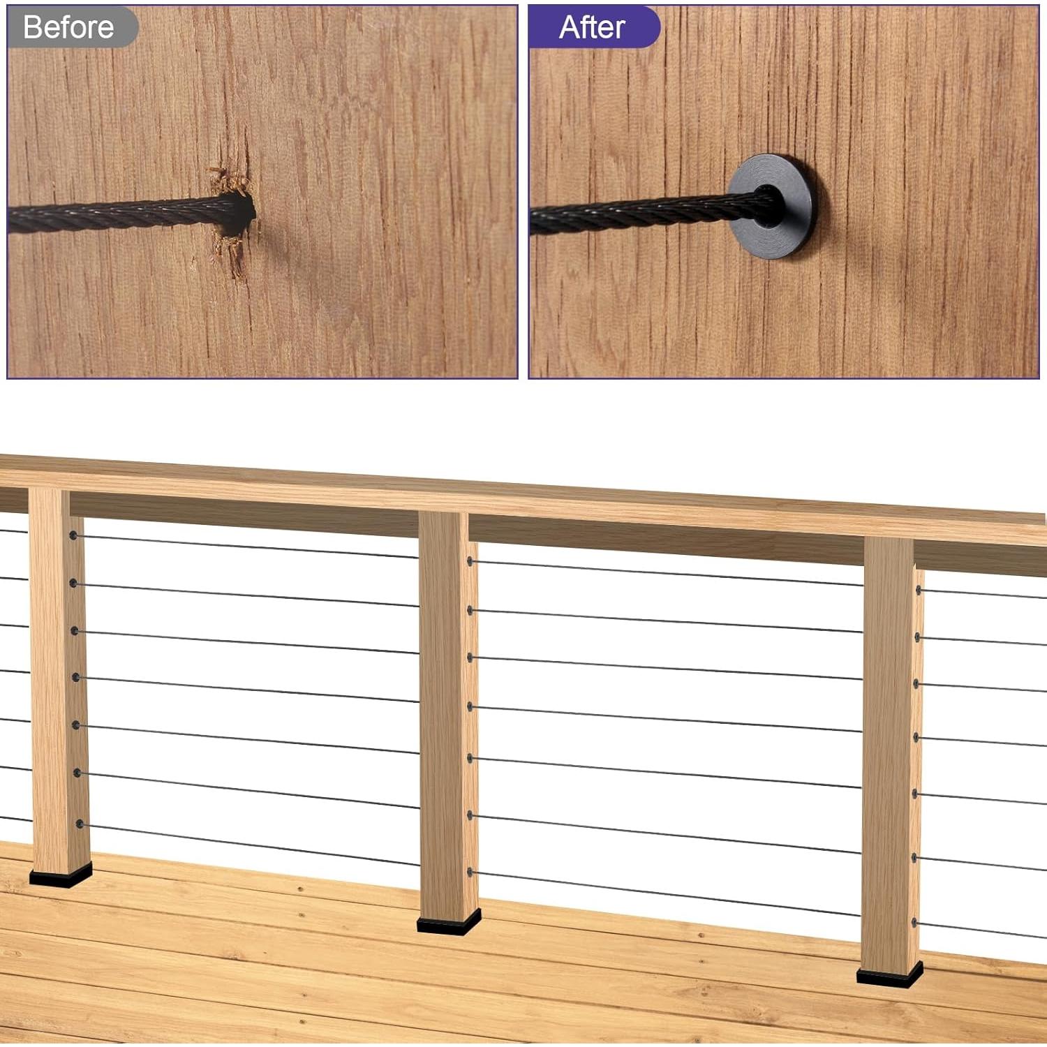 Mangas Protectores de Cable Acero Inoxidable T316L Negro 100 Pzas