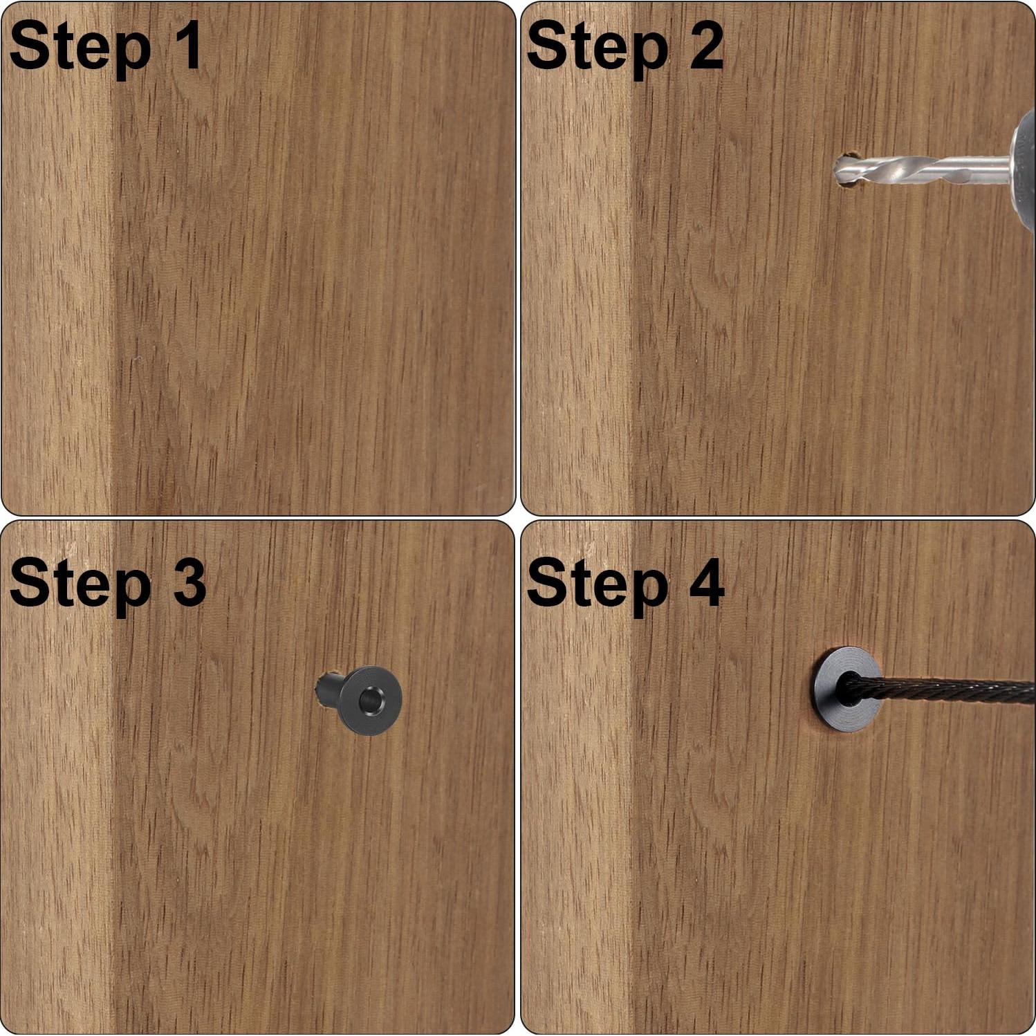 Mangas Protectores de Cable Acero Inoxidable T316L Negro 100 Pzas