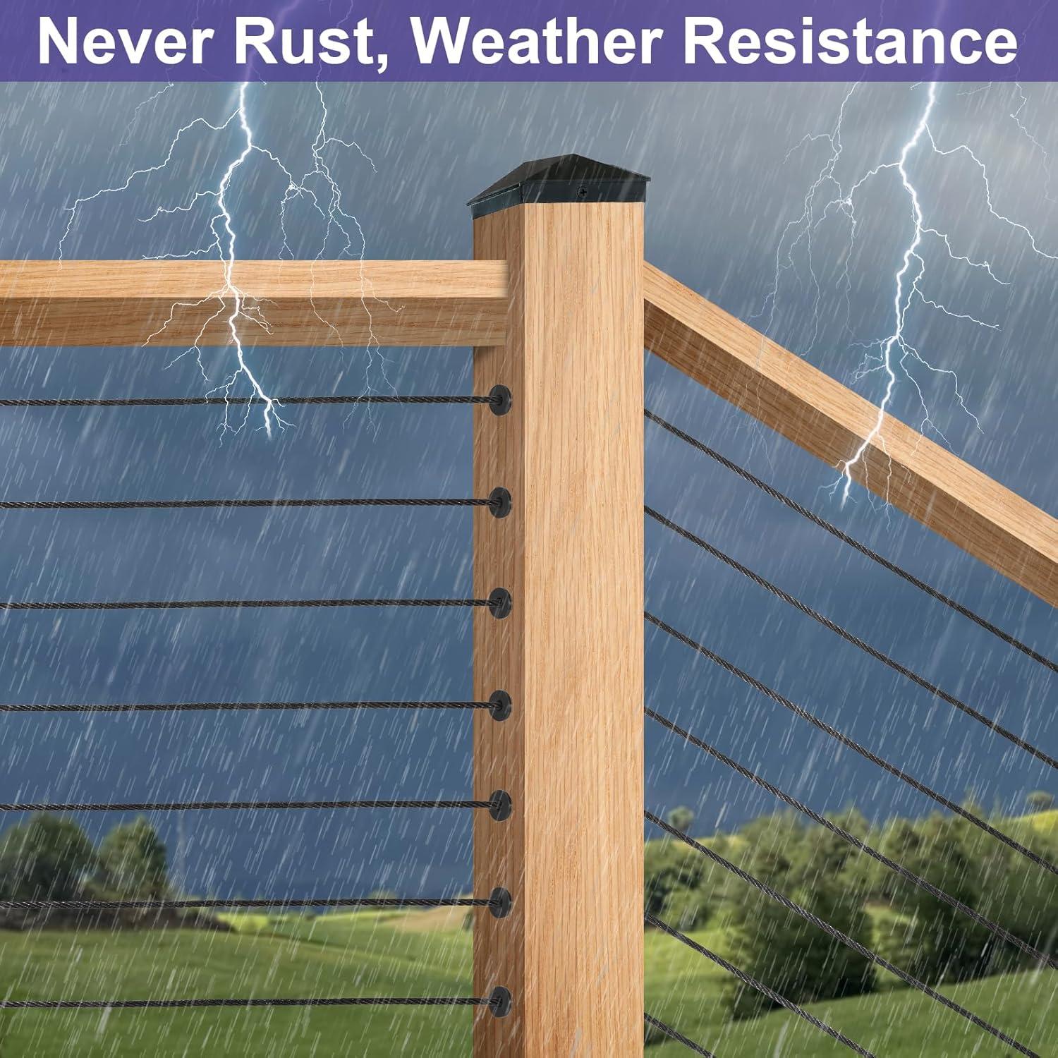 Mangas Protectores de Cable Acero Inoxidable T316L Negro 100 Pzas