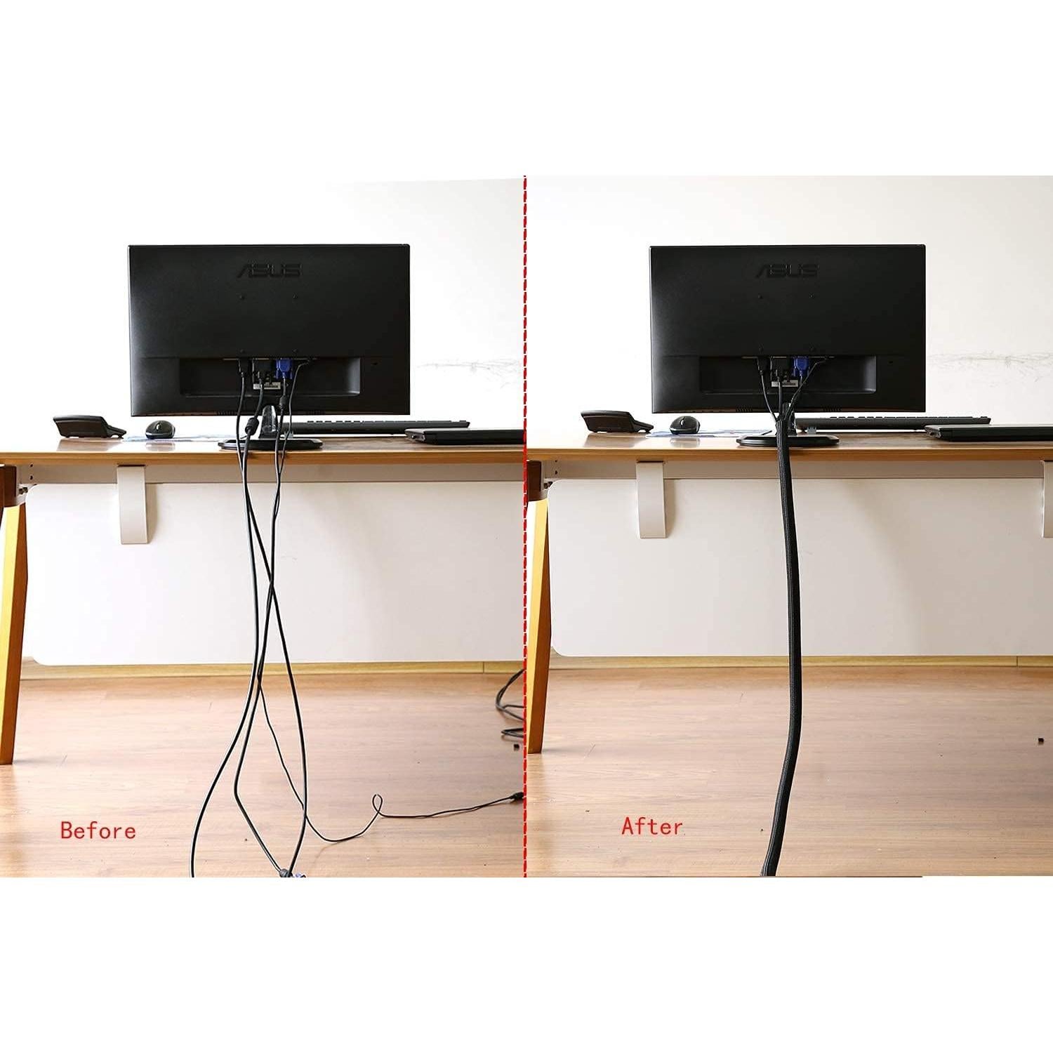 Manguito Trenzado Expandible Heyiarbeit 5m Negro Púrpura 12mm