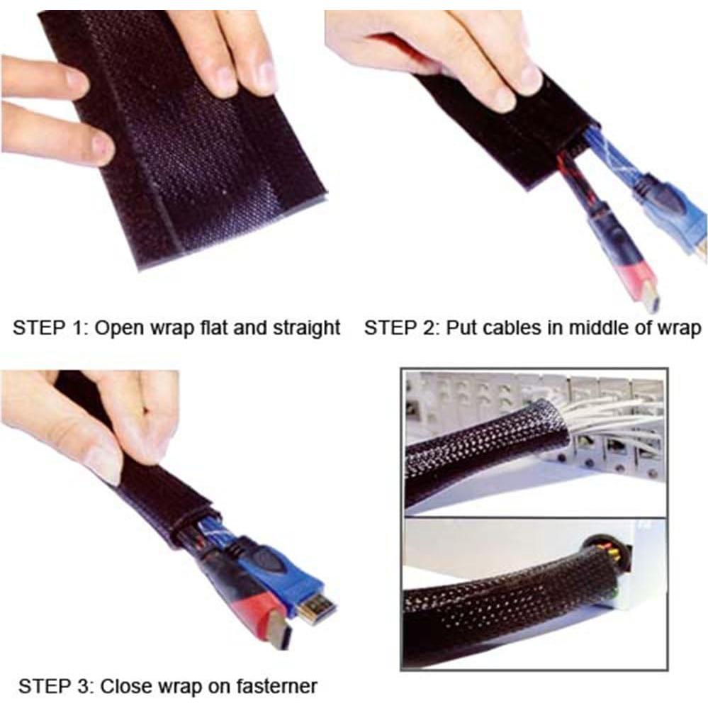 Manga Trenzada para Cables Electriduct 3" x 3.05m Negra