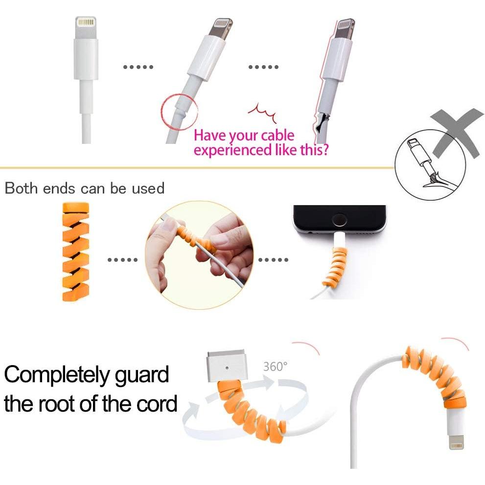 36 Protectores de Cable Silicona VIWIEU + 2 Clips Organizador