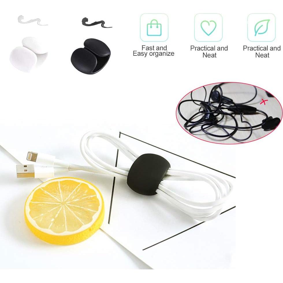 36 Protectores de Cable Silicona VIWIEU + 2 Clips Organizador