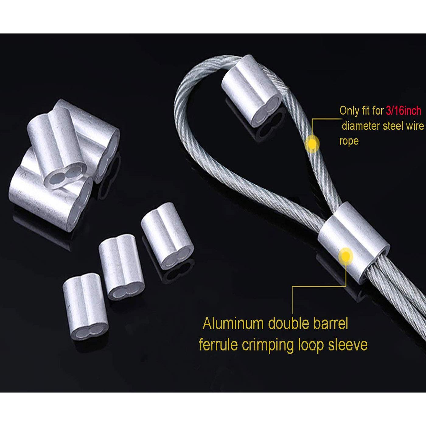 Manga de Crimpado de Aluminio Luckkyme 5 mm - Paquete de 50