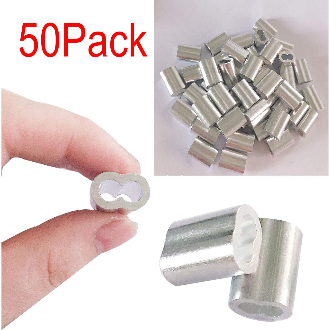 Manga de Crimpado de Aluminio Luckkyme 5 mm - Paquete de 50
