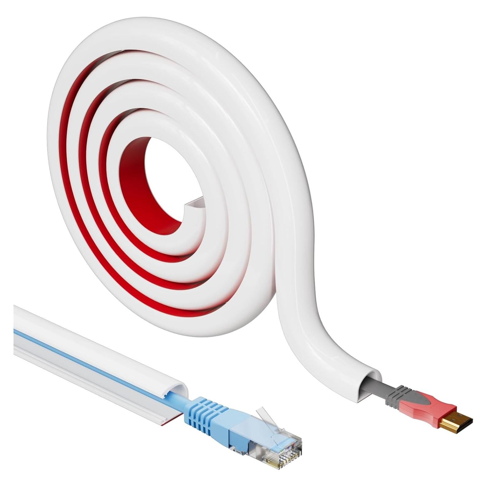 Kit Ocultador de Cables Vannesse 99 cm Silicona Blanca