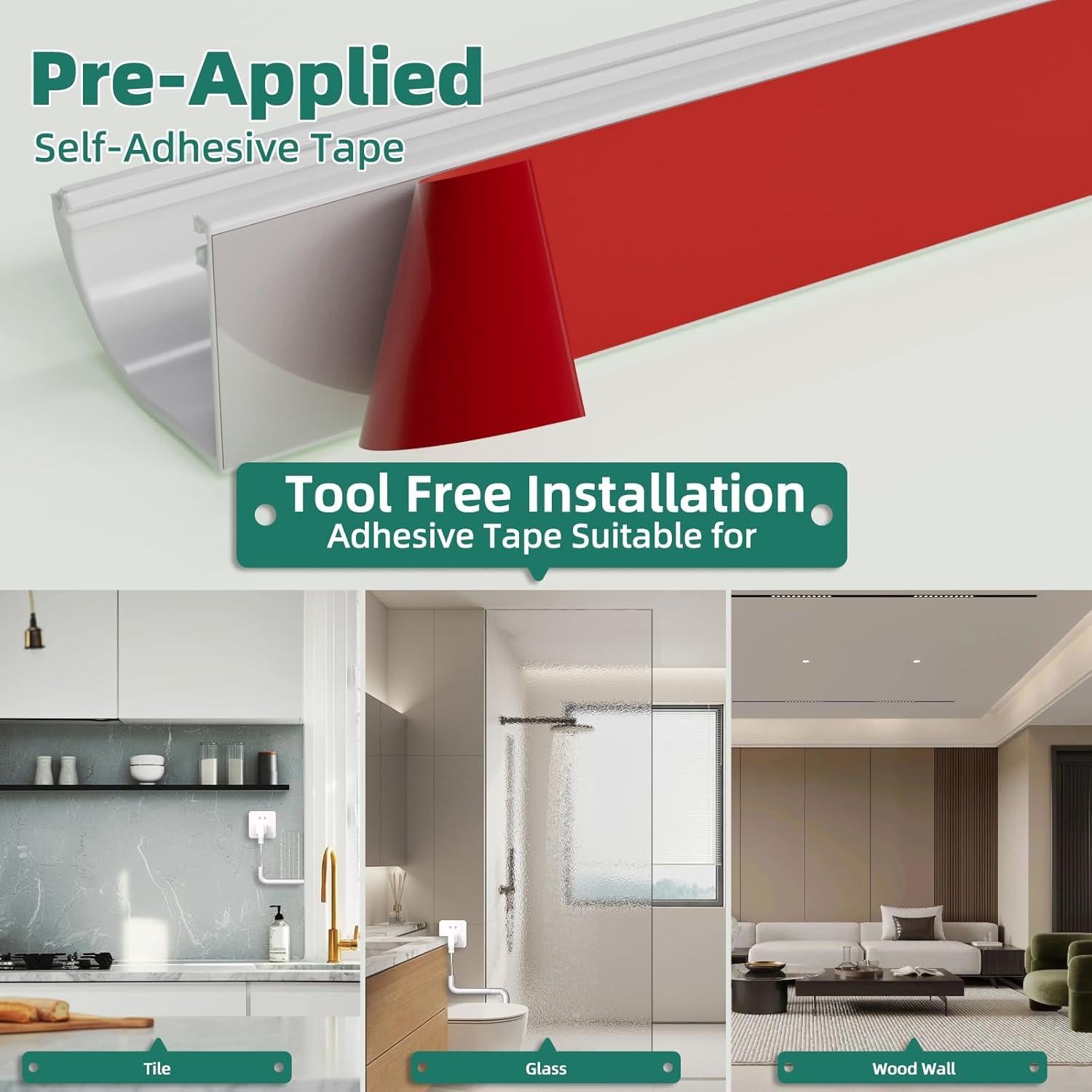 Kit Ocultador de Cables Vannesse 99 cm Silicona Blanca