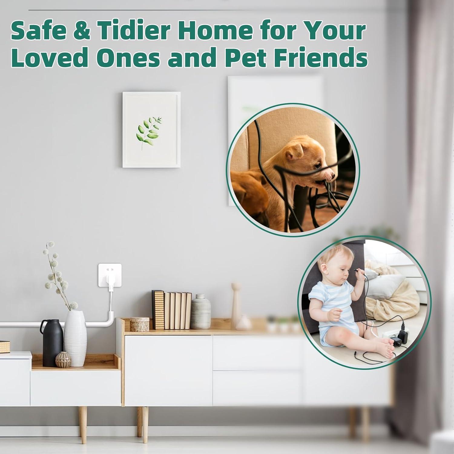 Kit Ocultador de Cables Vannesse 99 cm Silicona Blanca