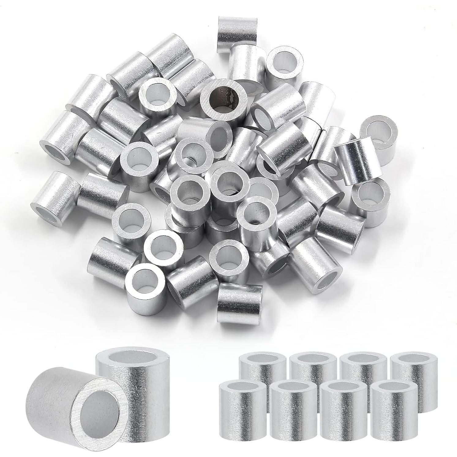 25 Manguitos de Aluminio para Cable de Alambre 6mm Auvotuis