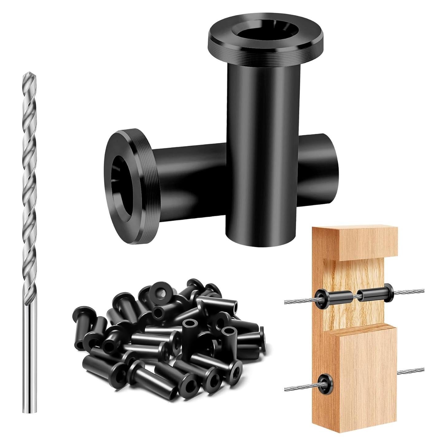 Paquete de 100 fundas protectoras Sidasu para cable 1/8"