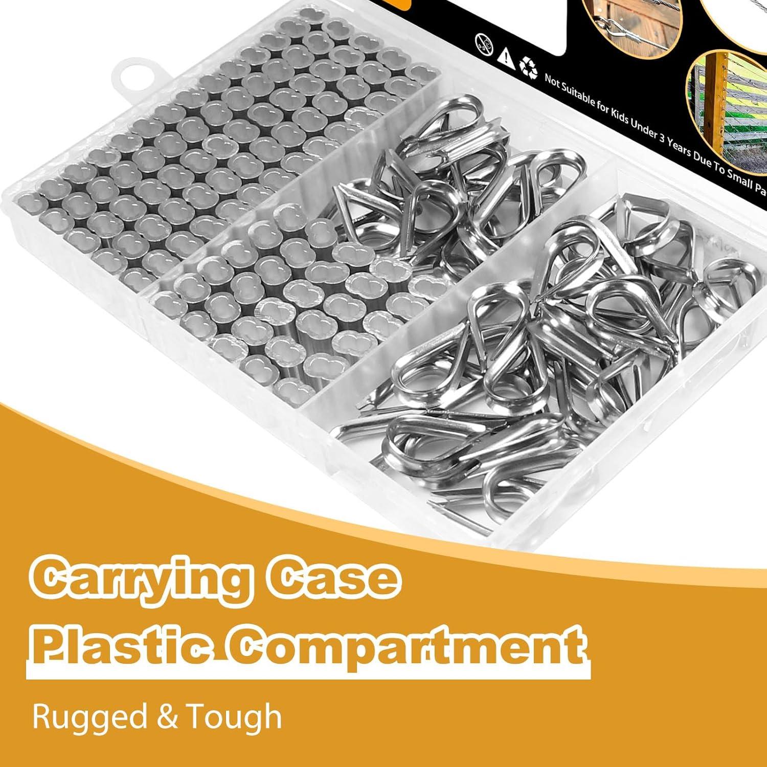 Conjunto 100pcs Manguitos Aluminio y 50pcs Ojales Acero Yinpecly