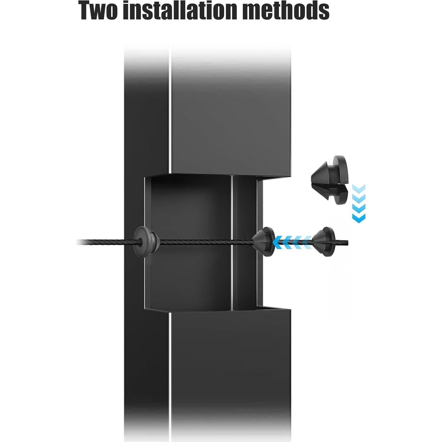 Kit de 60 Grommets de Caucho para Barandillas de Cable 3.18-4.76 mm