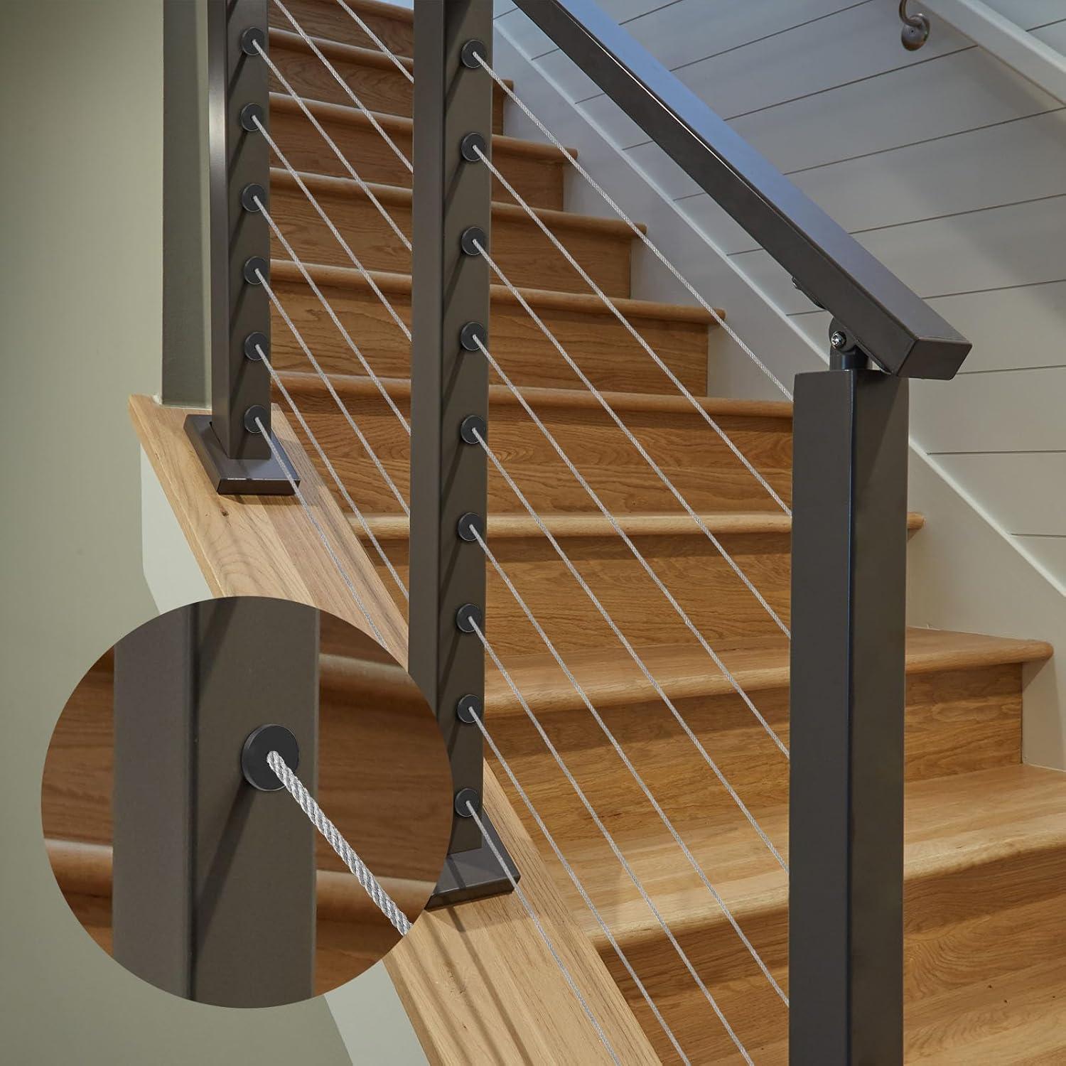 Kit de 60 Grommets de Caucho para Barandillas de Cable 3.18-4.76 mm