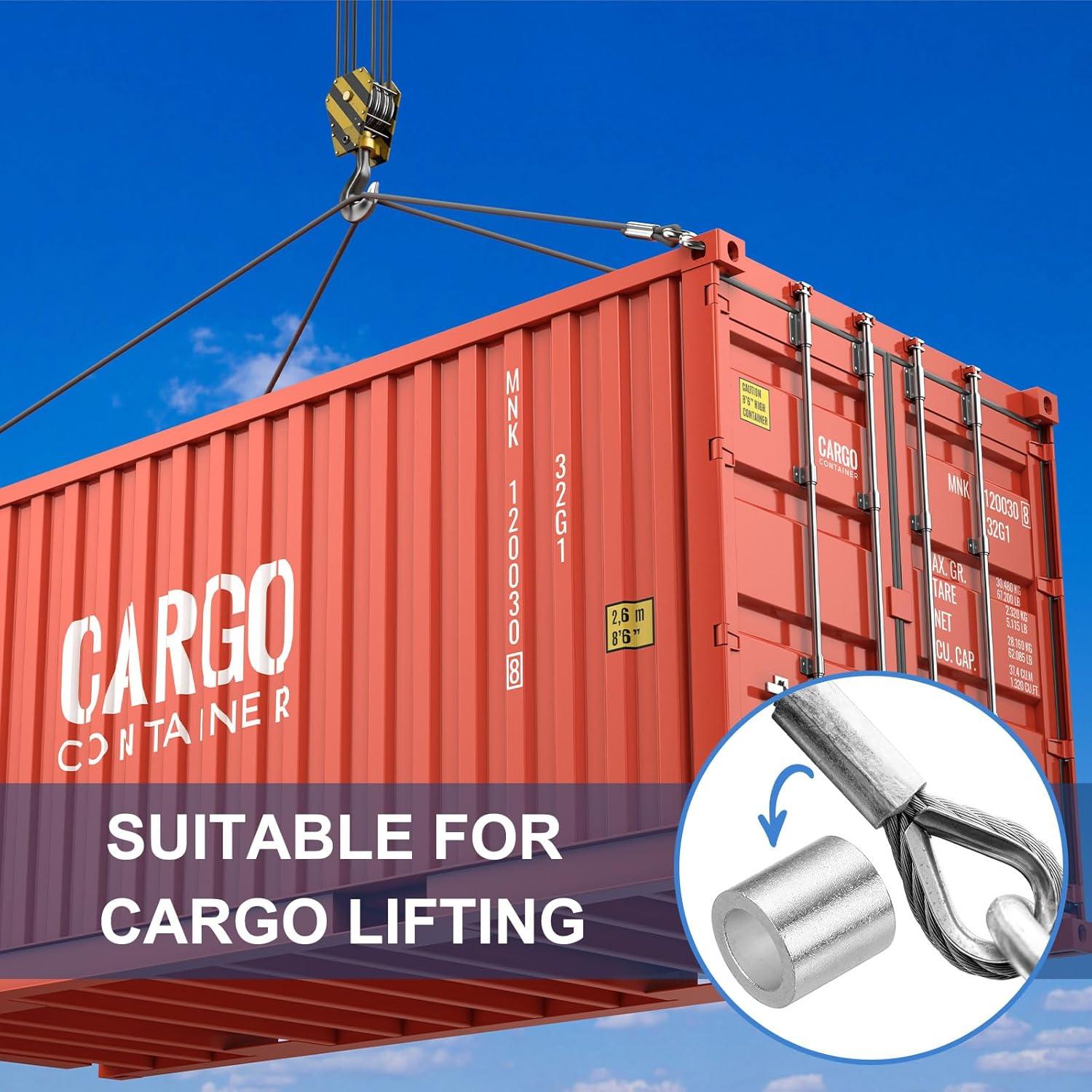 Manga de Bucle de Crimpado de Aluminio MECCANIXITY 8mm - 25 Unidades