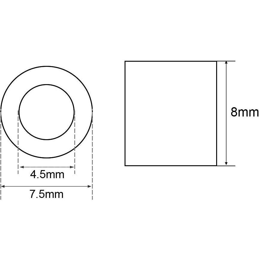 Manga de Parada de Cable Aluminio uxcell 5/32" (3.97 mm) 50 Unidades