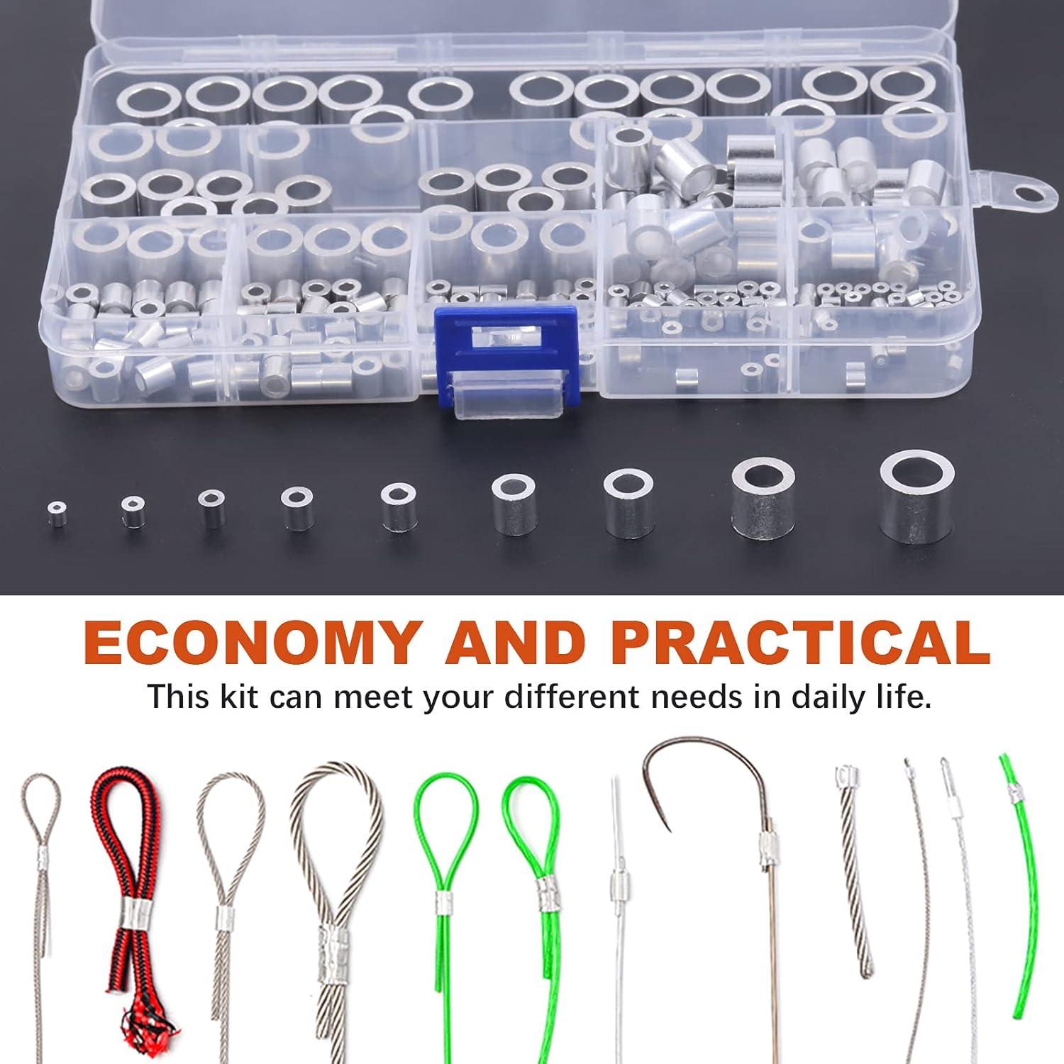 Kit de 220 Manguitos de Aluminio Crimpado Tanstic - 9 Tamaños