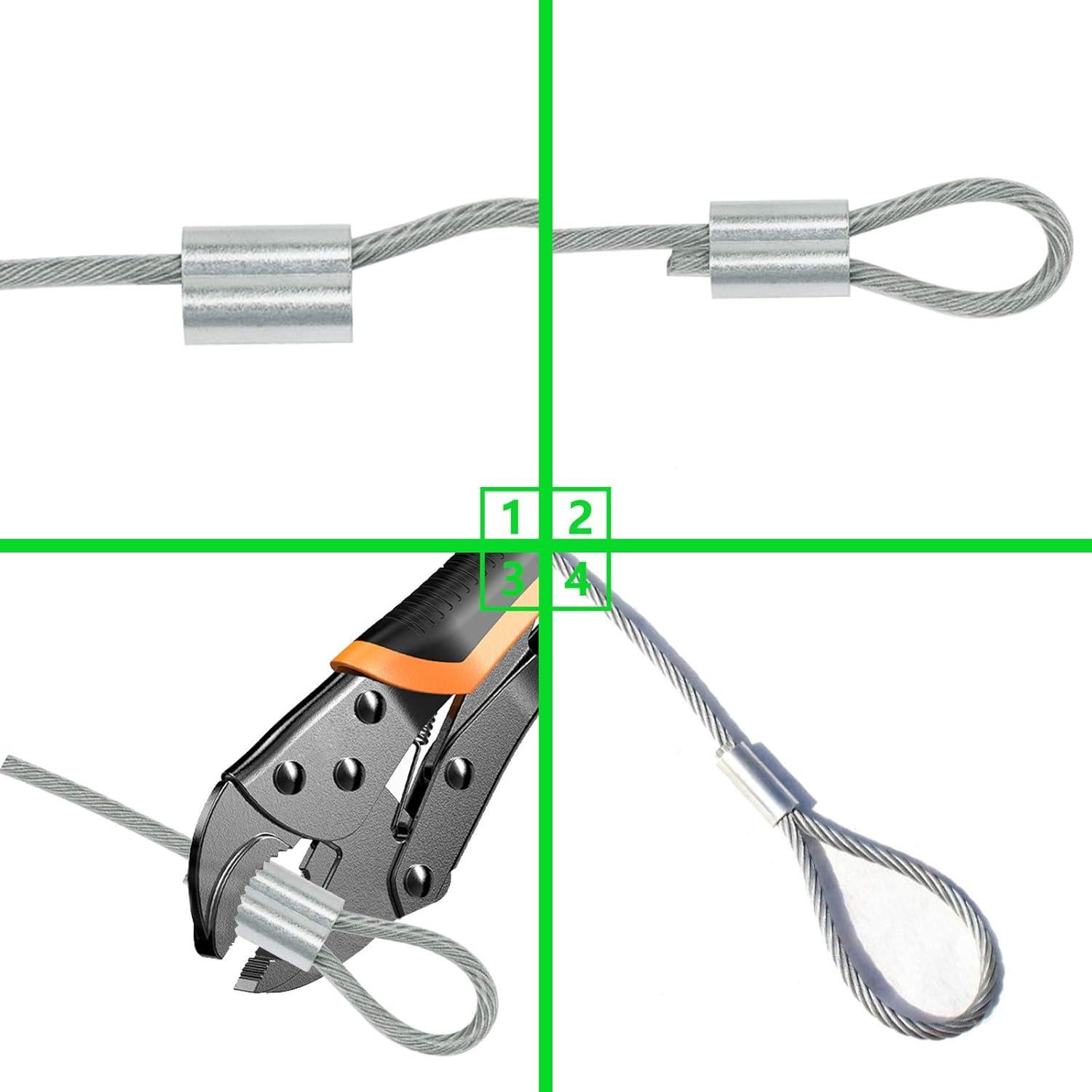 200 Manguitos de Aluminio Crimpado 2.5mm Doble Orificio PHITUODA