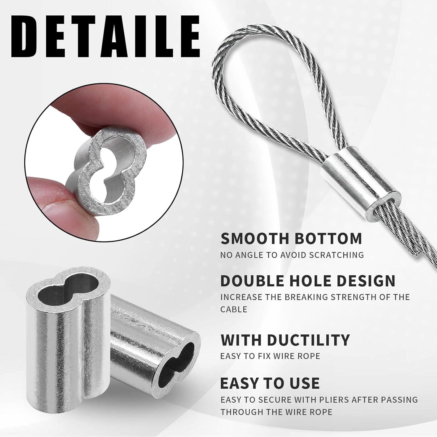 Manga de Bucle de Crimpado de Aluminio Piutouyar 5.3mm - 50 Pcs