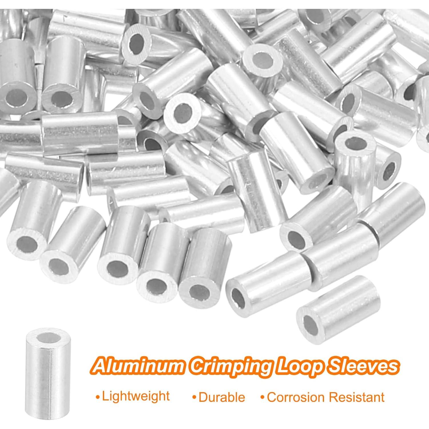 Manguitos de Aluminio para Crimpado uxcell 120Pcs 1mm