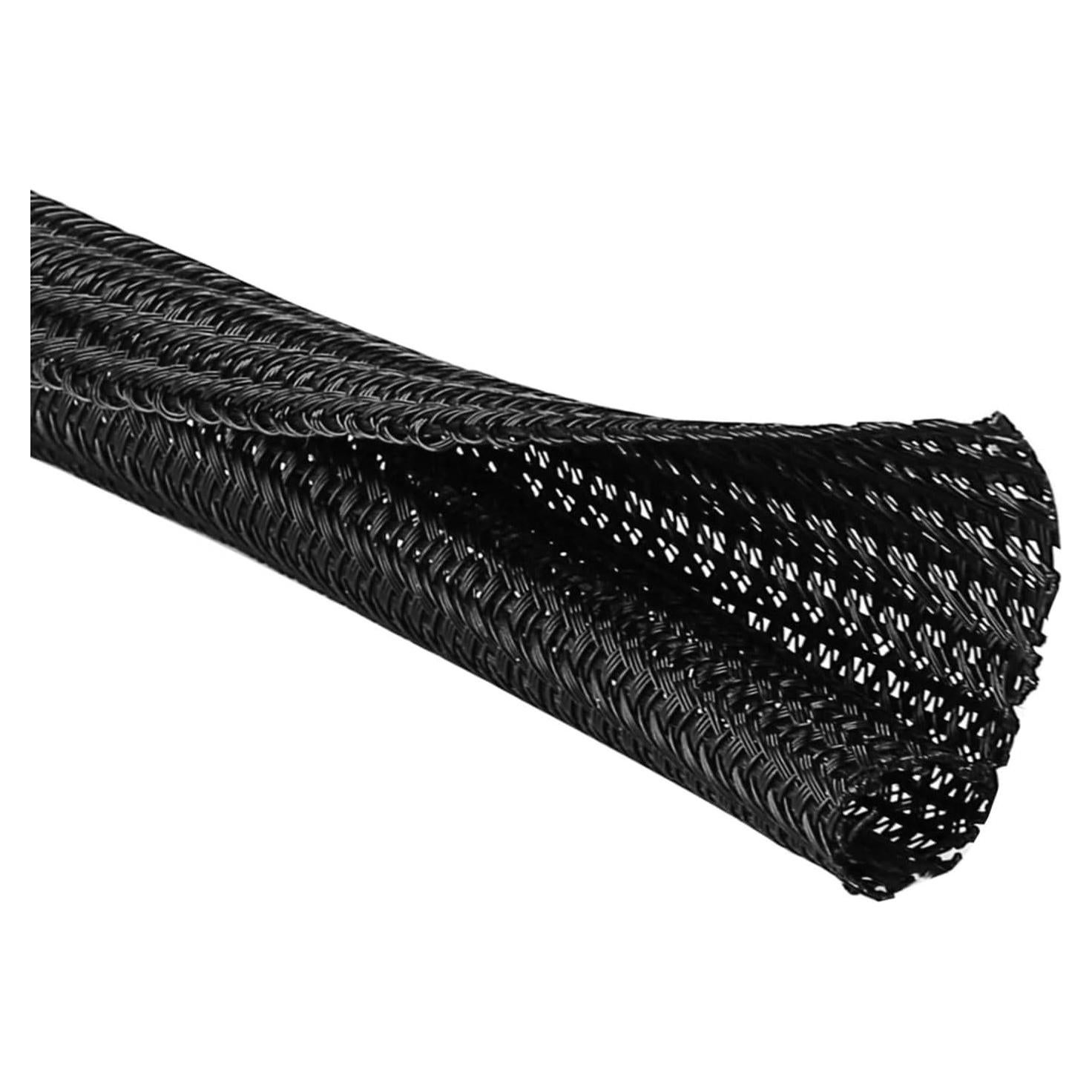 Protector de Cable QCSIW 1.52m x 1.59cm Negro 2 Paquetes