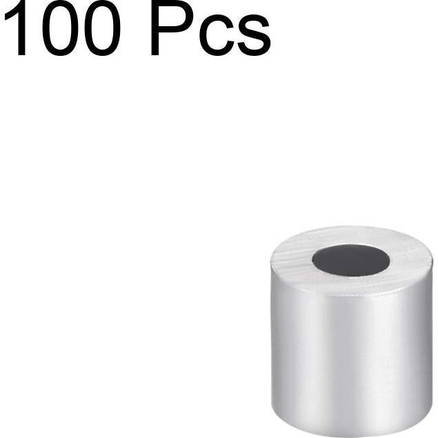 Manga de Parada de Cable de Aluminio uxcell 3/32" (2.38 mm) - Paquete de 100