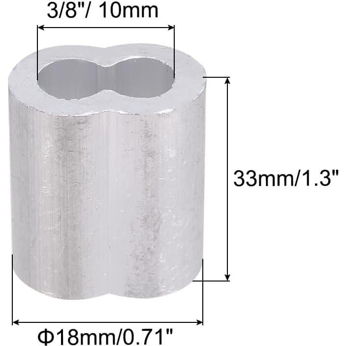 Manguitos de Bujes de Aluminio PATIKIL 10mm 10Pcs Crimpado