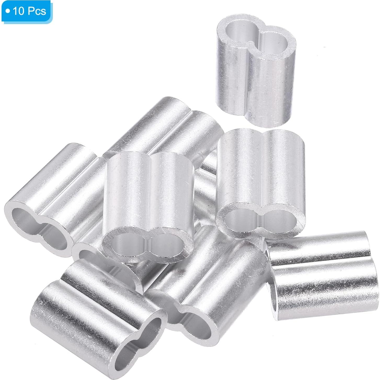 Manguitos de Bujes de Aluminio PATIKIL 10mm 10Pcs Crimpado