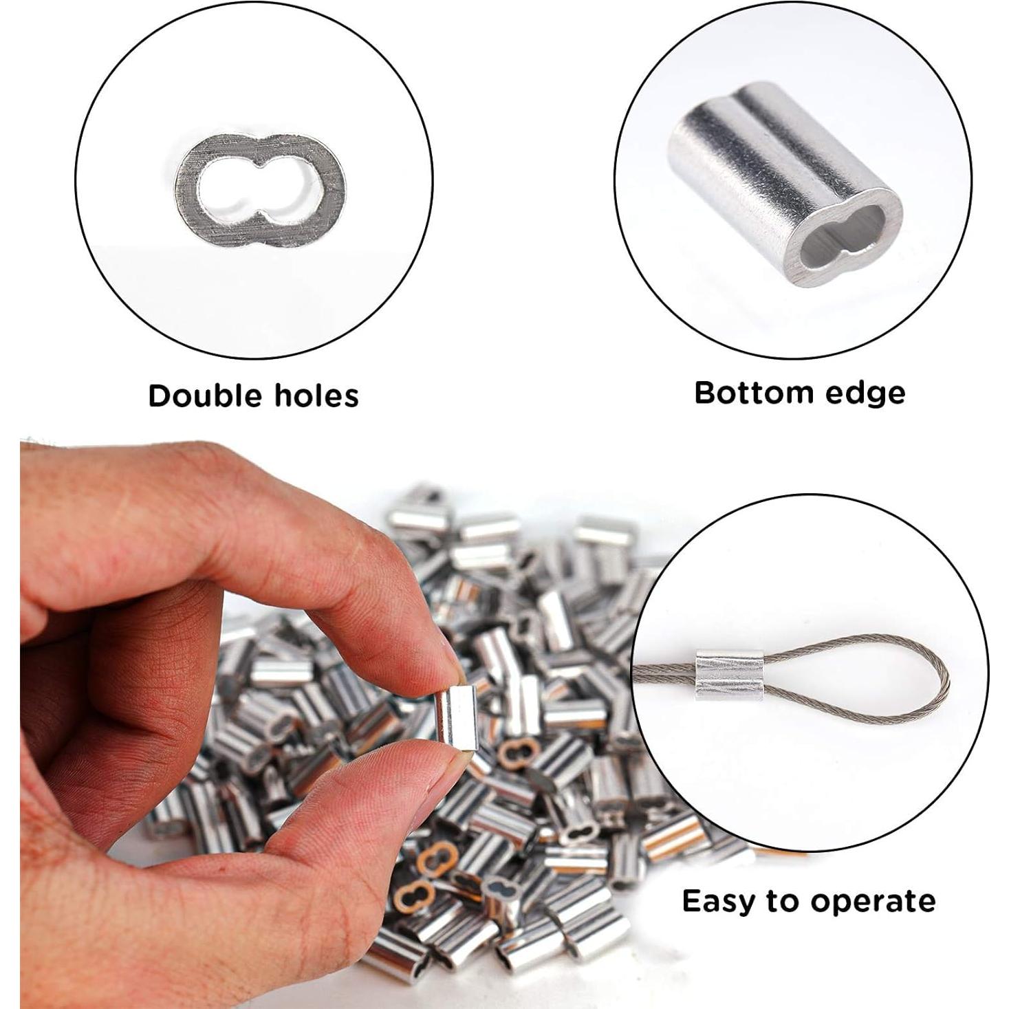 Manguitos de Crimpado de Aluminio YAMASO 200pcs 1.6mm